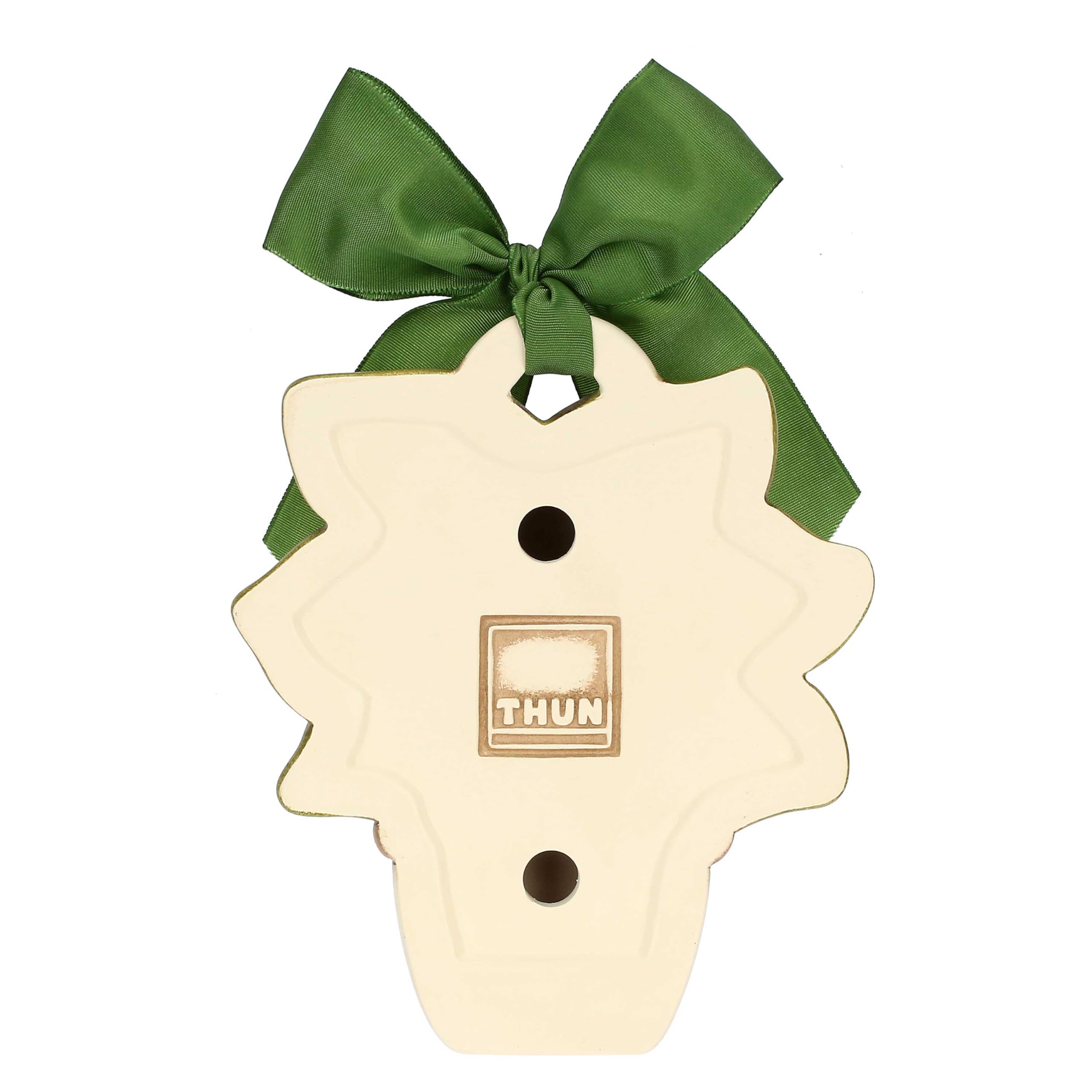 THUN, Formella con Girasole e Limone in Ceramica Decorata a Mano, Versione Media, Idea Regalo, 13 x 15 x 4 cm