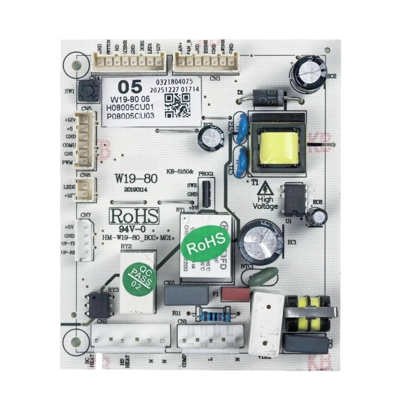Placa de control de nevera Placa principal W19-80 05 W19-8005, Tablero De Control Para Circuito Refrigerador PCB, Placa Base, Repuestos Congelador