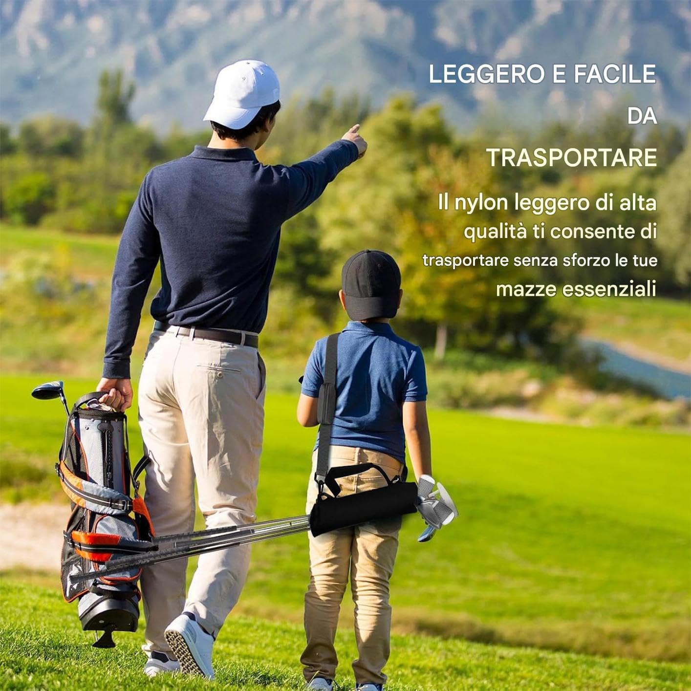 Borse per Mazze da Golf,Borse Trasportabili - Impermeabile Pieghevole Contiene 8-10 Mazze per Allenamento Sportivo