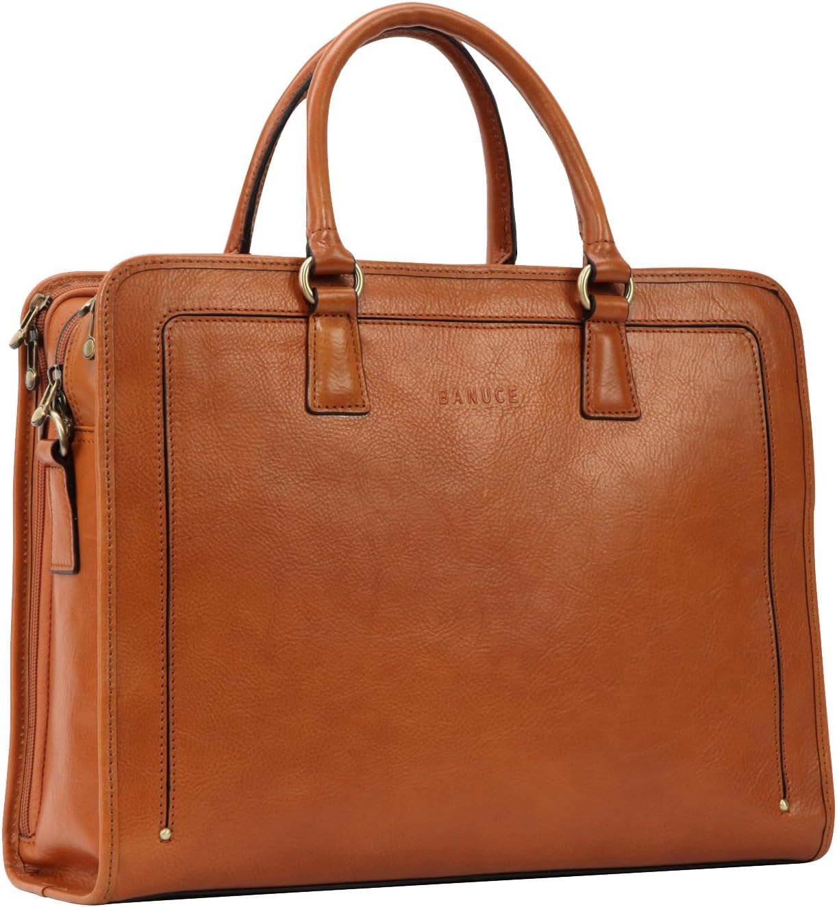 Banuce Vintage and Stylish Genuine Full Grains Italian Leather Briefcase for Women Laptop Bag Business Work Bag