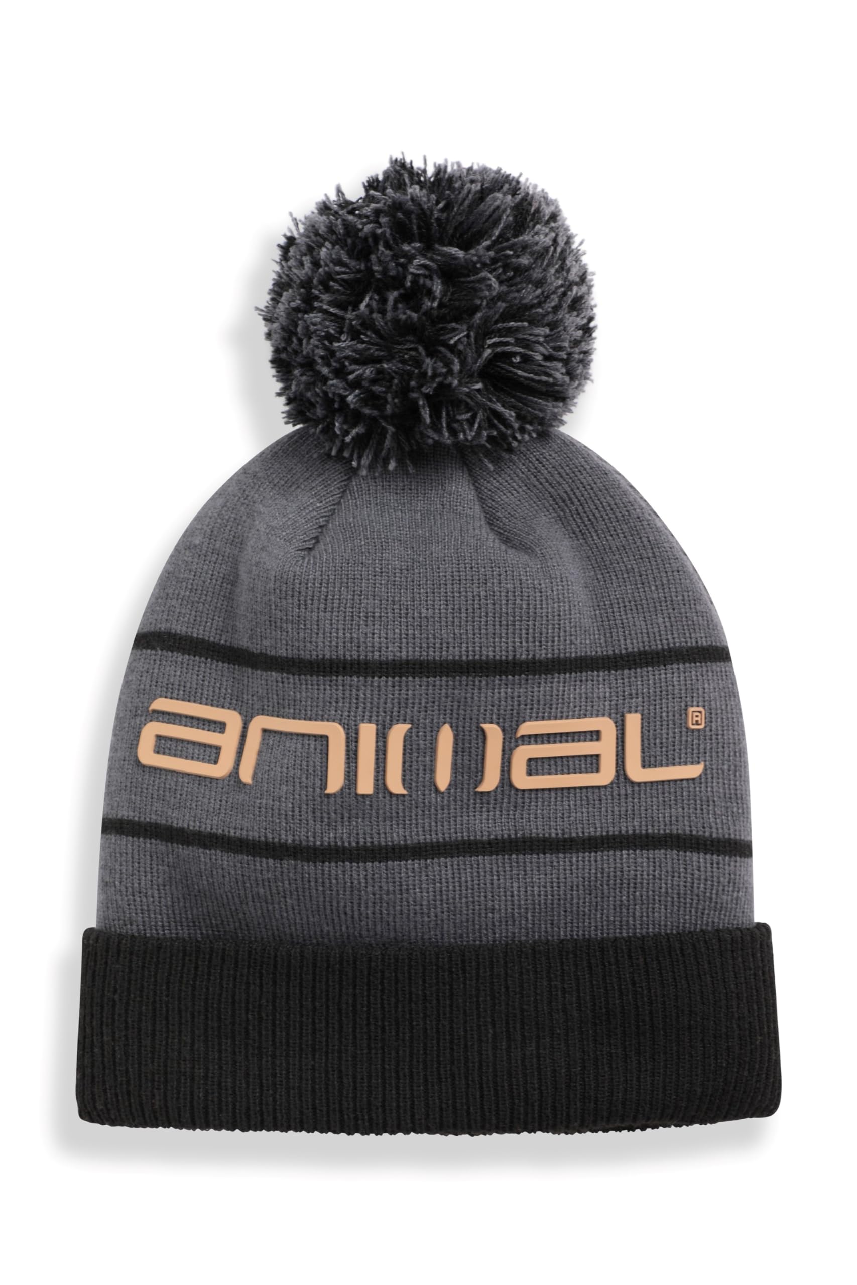 Animal Men's Charcoal Dylan Ski Pom Beanie One