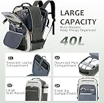 EMPSIGN 40L Carry On Luggage Travel Bag for Women & Men, Airline Approved Personal Item Backpack Waterproof