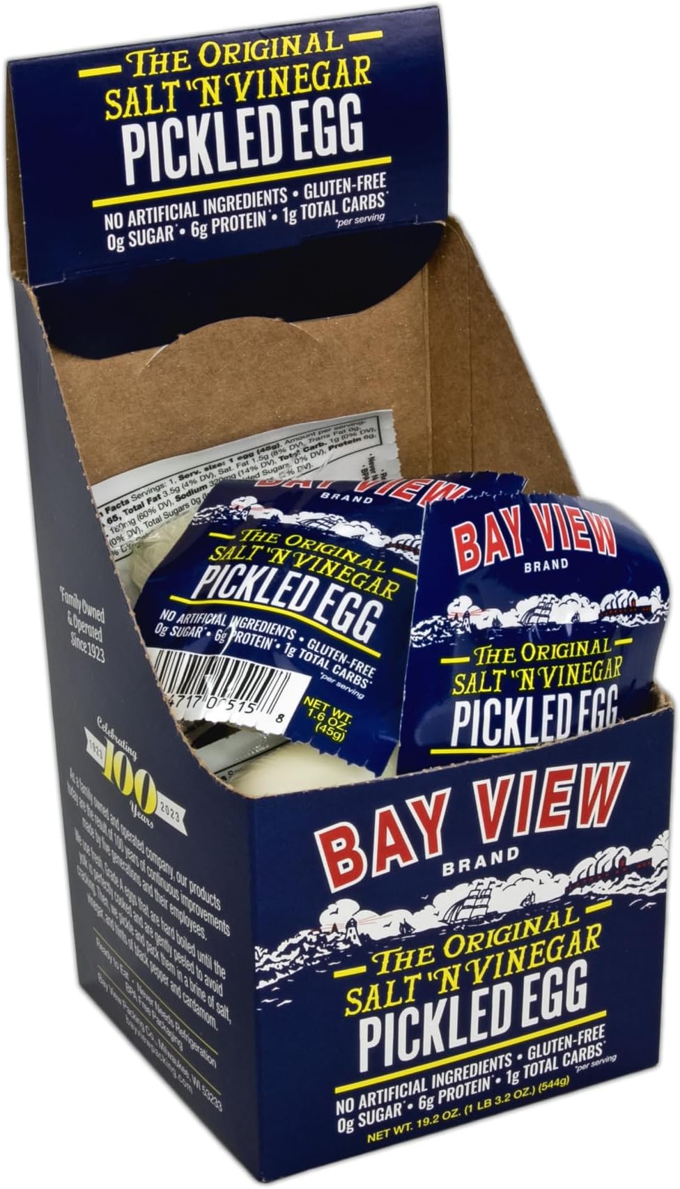 Bay View Pickled Eggs, Individually Wrapped, No Artificial Ingredients, Gluten Free