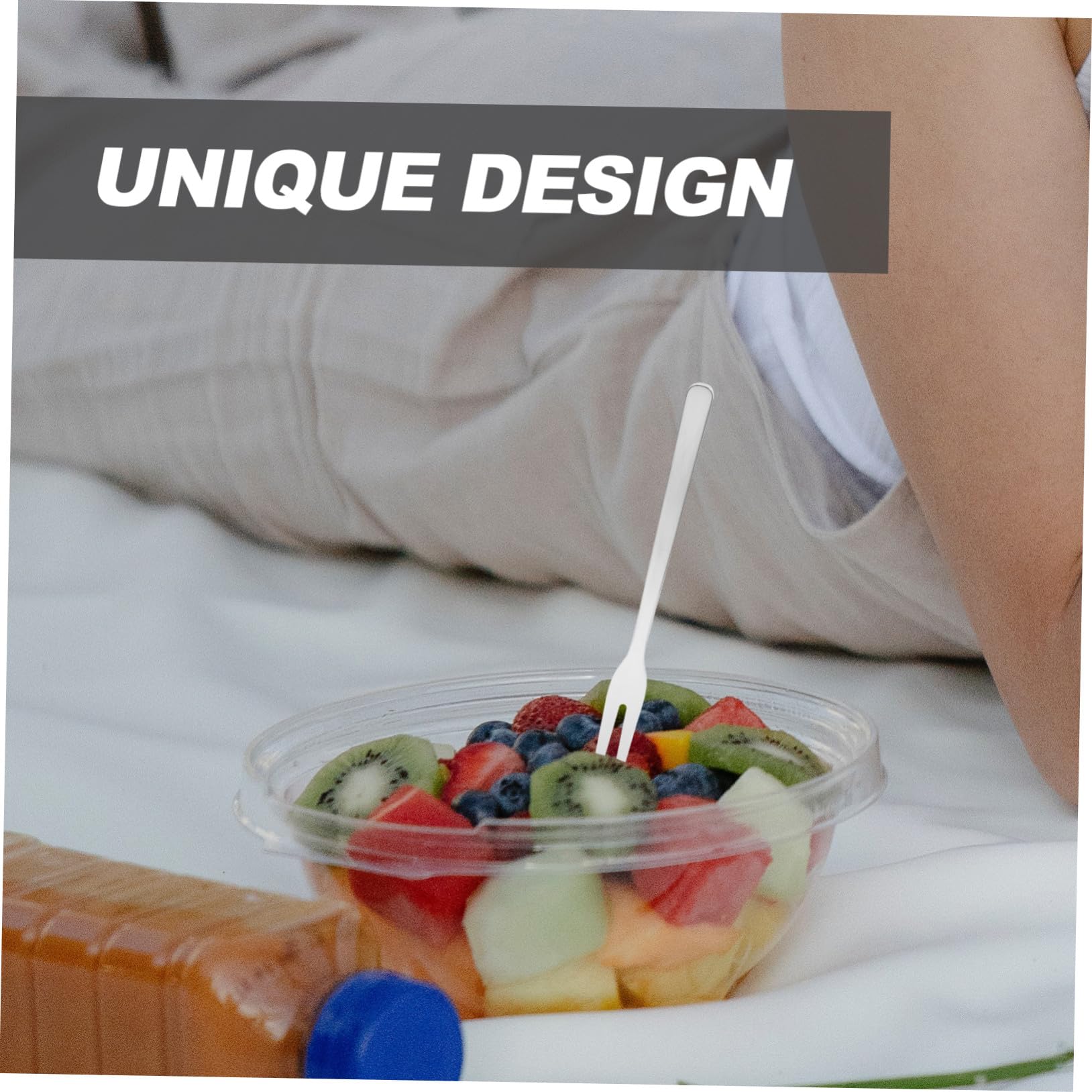 Hohopeti 8 pezzi Forchettine Piccole in Acciaio Inossidabile per Dessert Frutta e Antipasti Design Ergonomico Riutilizzabili e Resistenti per Insalate e Party
