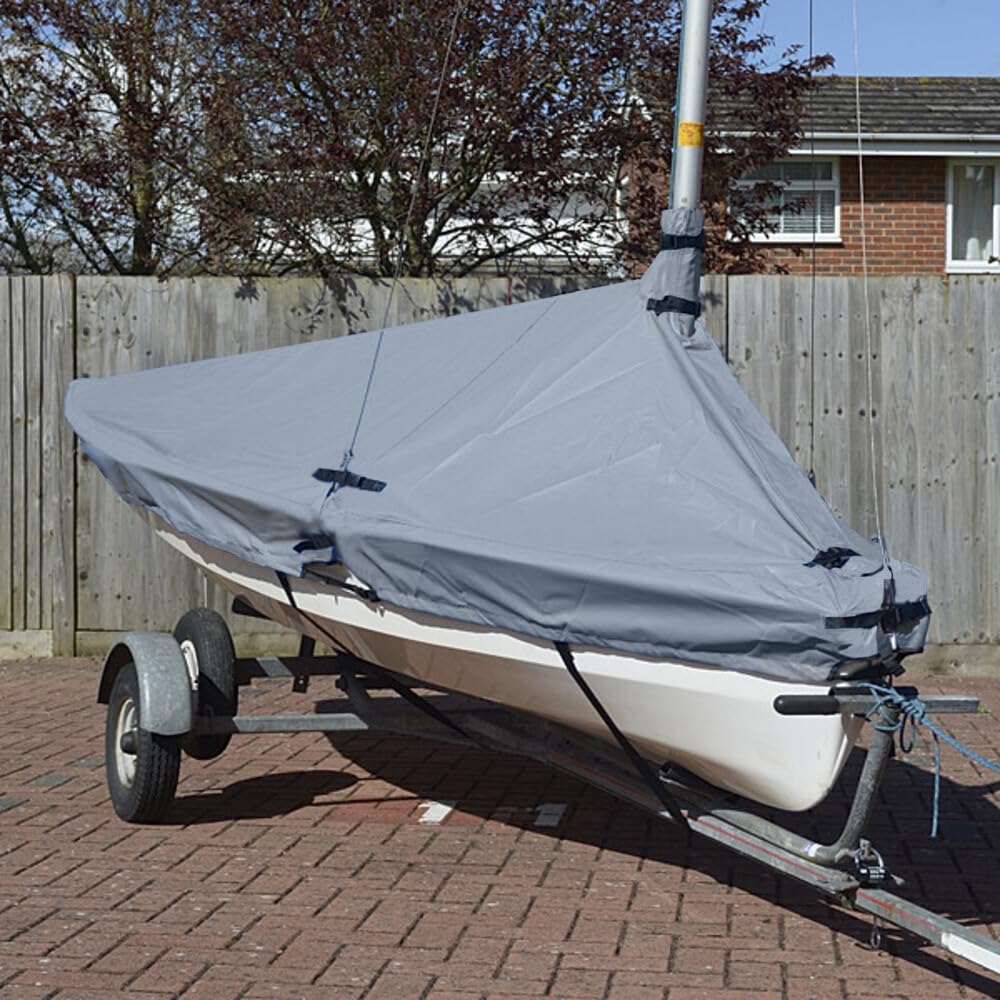 UK Custom Covers BC203GREY Tailored Waterproof Overboom Dinghy Cover Blue - To Fit The Solo Dinghy