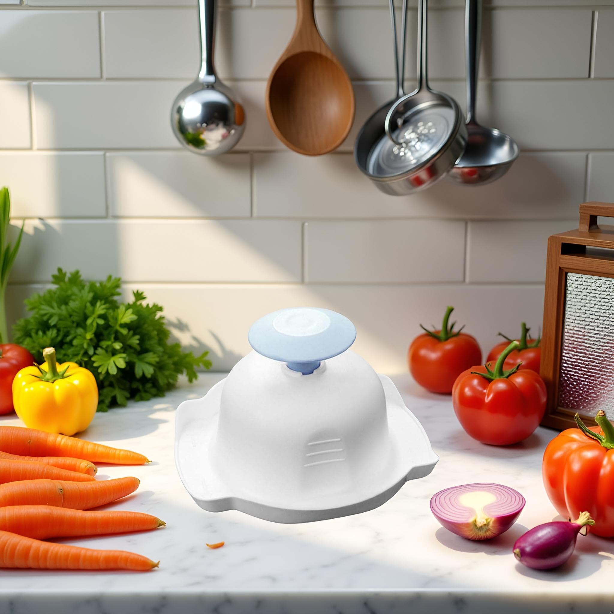 Soporte azul de seguridad alimentaria para rebanadora de mandolina, peladores protectores anticortes para dedos para rallador de verduras, cortador de alimentos, rallador de dedos, herramientas de 7