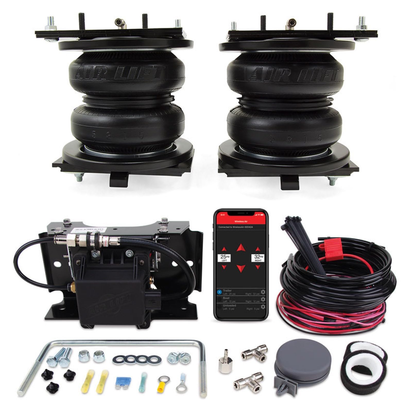 Air Lift LoadLifter 7500 XL Ultimate Kit & WirelessAIR App Only, No Controller with EZ Mount Air Compressor System fits 2014 2026 Ram 2500 4WD RWD |