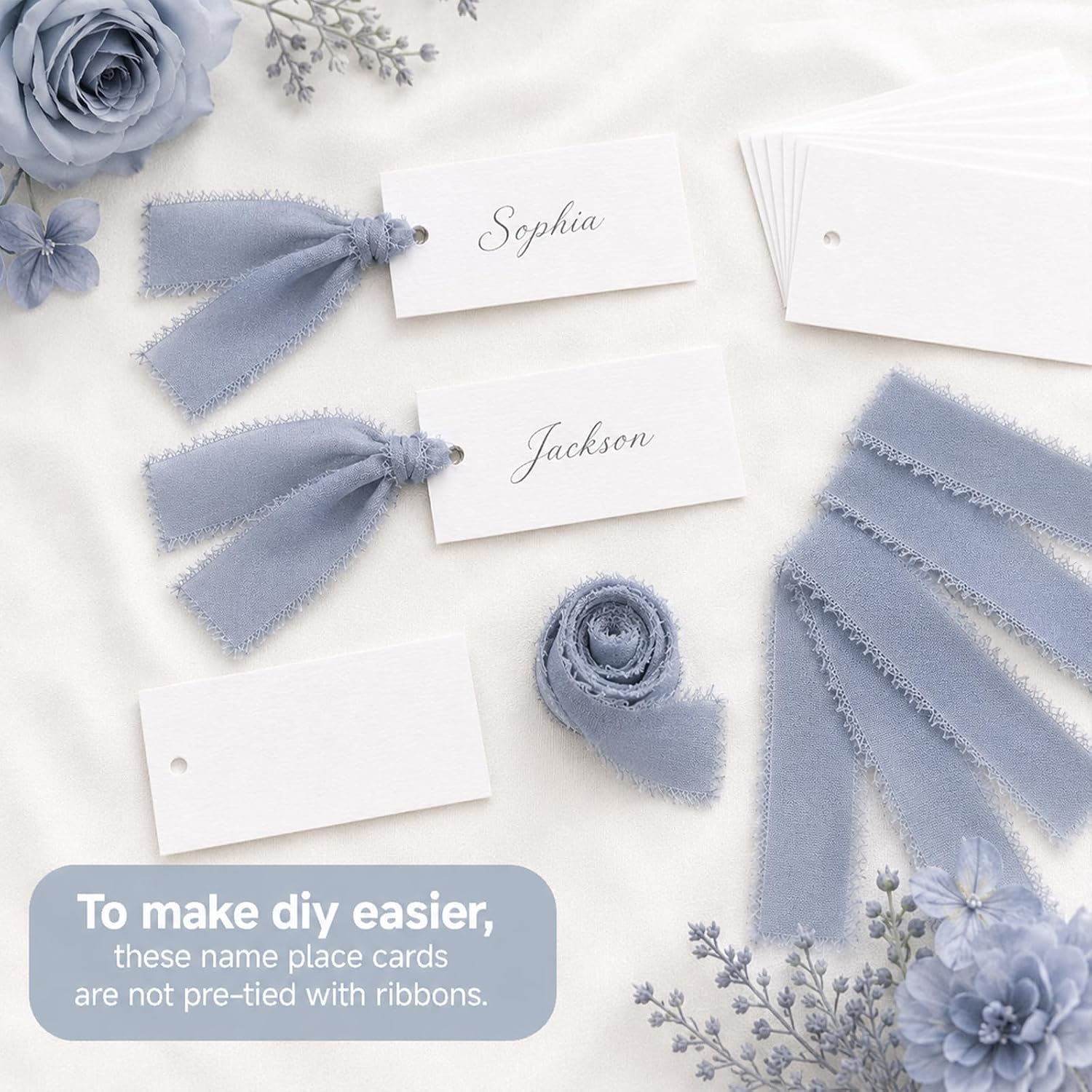 joycraft Name Place Cards for Table Setting, 50Pcs Blank Wedding Cards