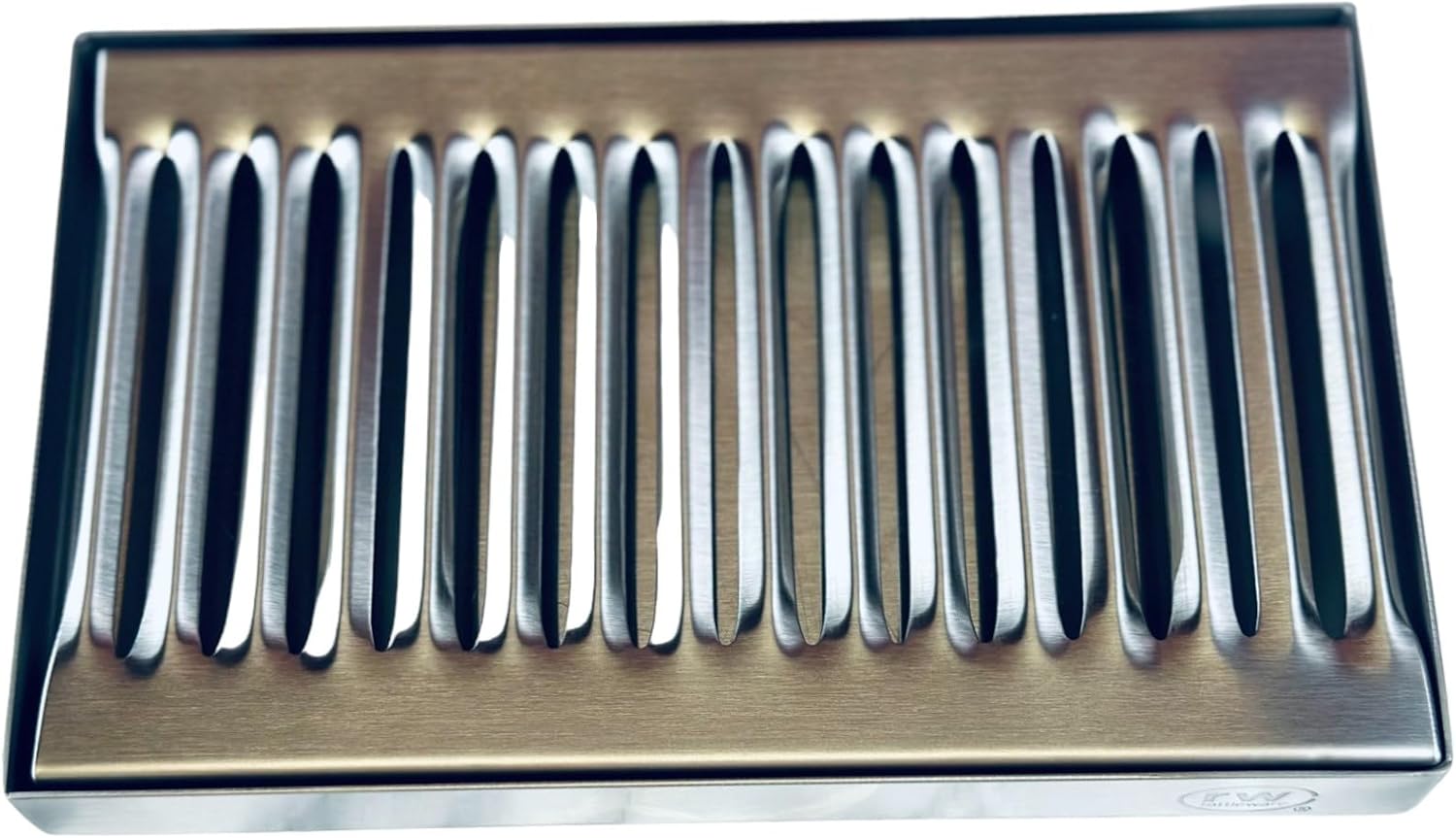 Rattleware Heavy Duty Stainless Steel Drip Tray (8" x 5") – Durable Bar Drain Tray for Kegerator, Coffee Station, Kitchen Sink Organizer, Brushed Metal Spill Catcher for Home or Commercial Use