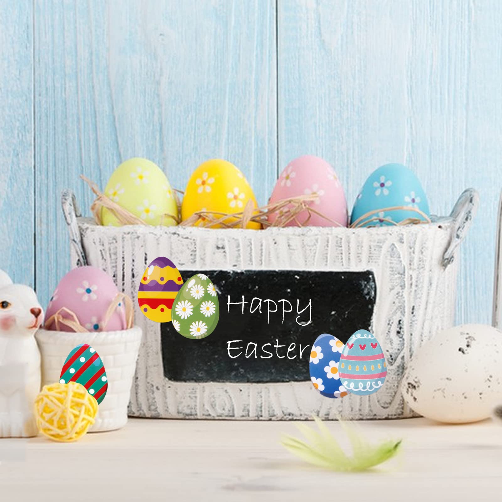 Autocollants Pâques 256 Pièces - 16 Feuilles Multicolores Pour Déco, Bricolage Enfant Et Fêtes