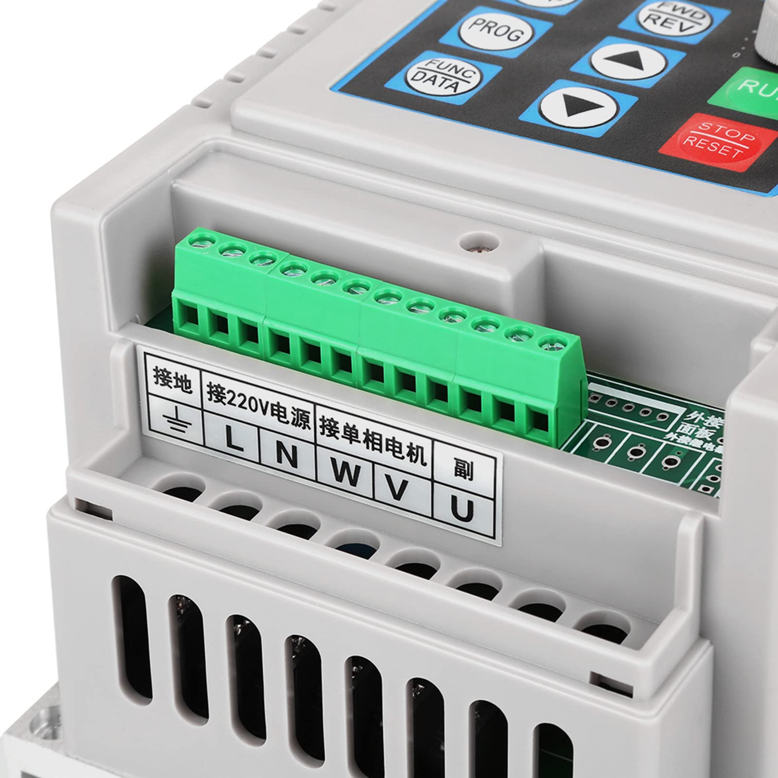 VFD 0.45KW, Variador de Frecuencia, Convertidor Inversor de Accionamiento de Motor VFD de 220 VCA Controlador de Velocidad VFD para Motor de CA Monofásico (entrada Monofásica,