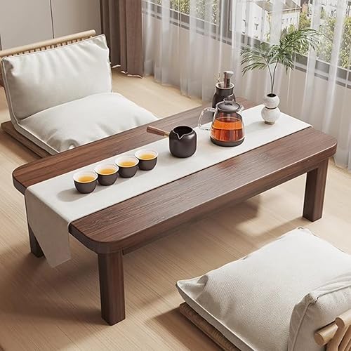 Japanese Folding Coffee Table, Bamboo Foldable Floor Low Tables for