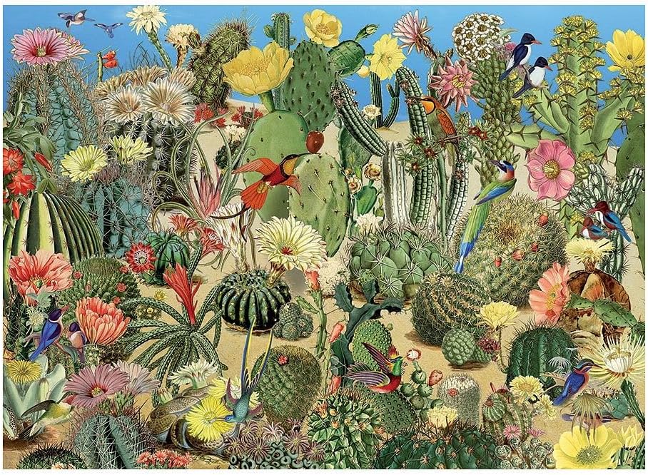 Cobble Hill 1000 Piece Puzzle - Cactus Garden - Sample Poster Included