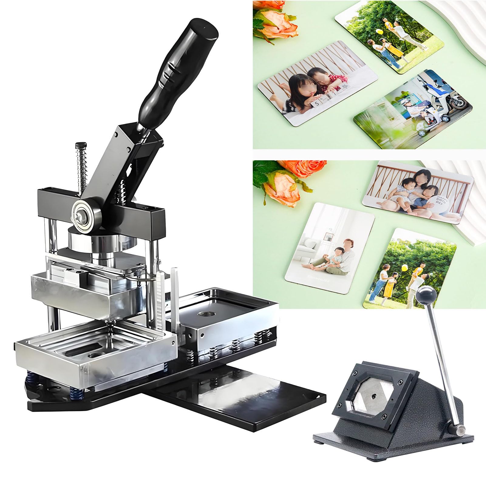 JYBNBBE Square Fridge Magnets Badge Maker Machine, DIY Square Photo Picture Badge Button, Gift Button Team Badge Crafts and DIY Projects Make Beautiful Fridge Stickers with Ease