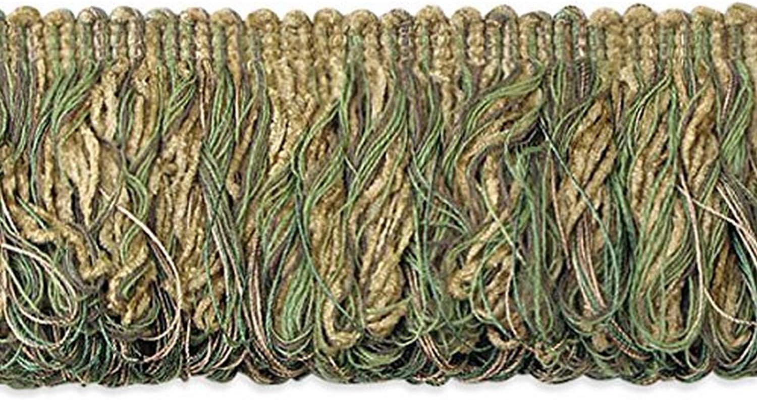 Trims by the Yard 3" Chenille Loop Fringe Trim | Green Multi | (10 yard cut)