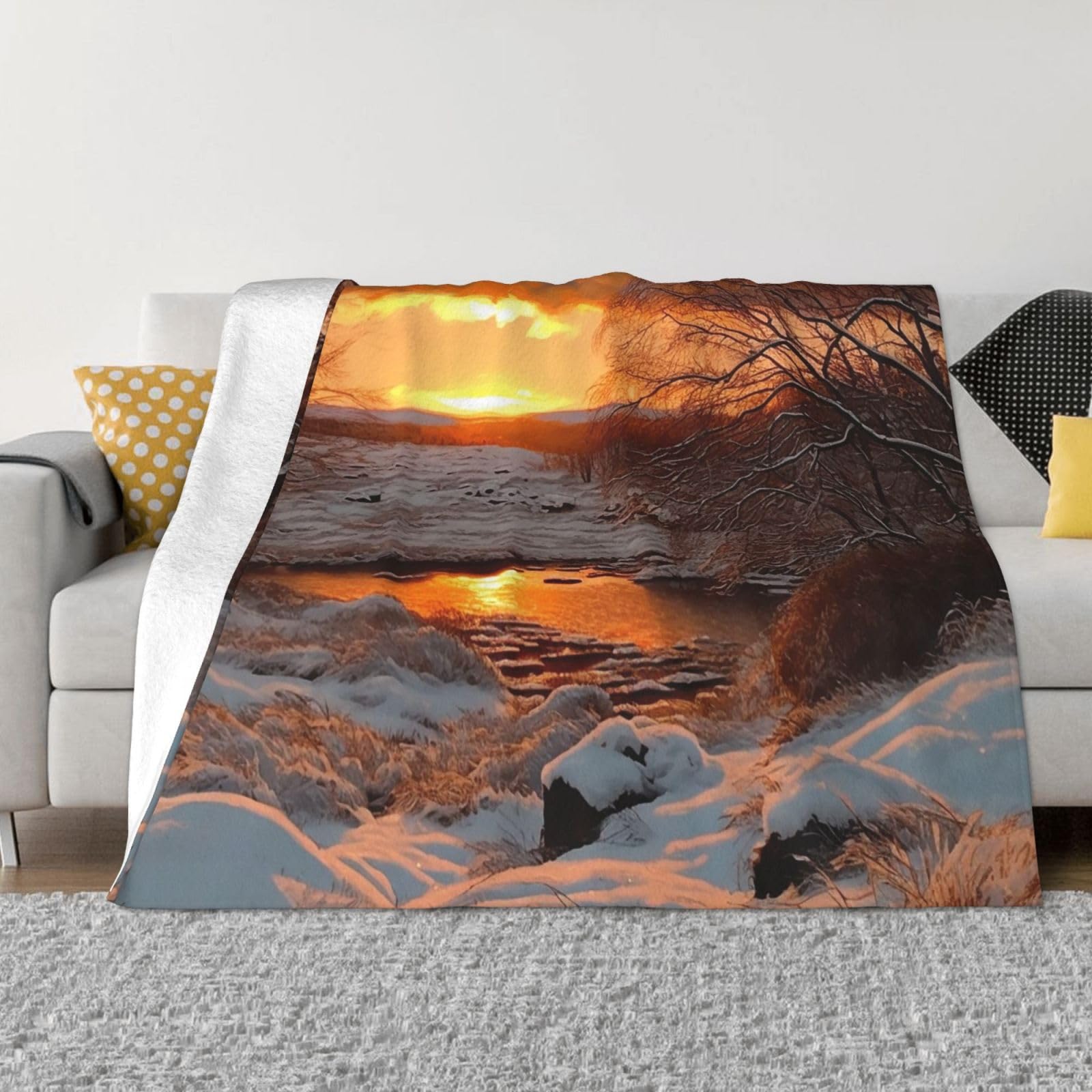 Coperta in flanella per divano e divano, in pile, motivo celeste, color oro rosa, per tutte le stagioni, ideale per letto, divano, soggiorno, 101,6 x 76 ,2 cm
