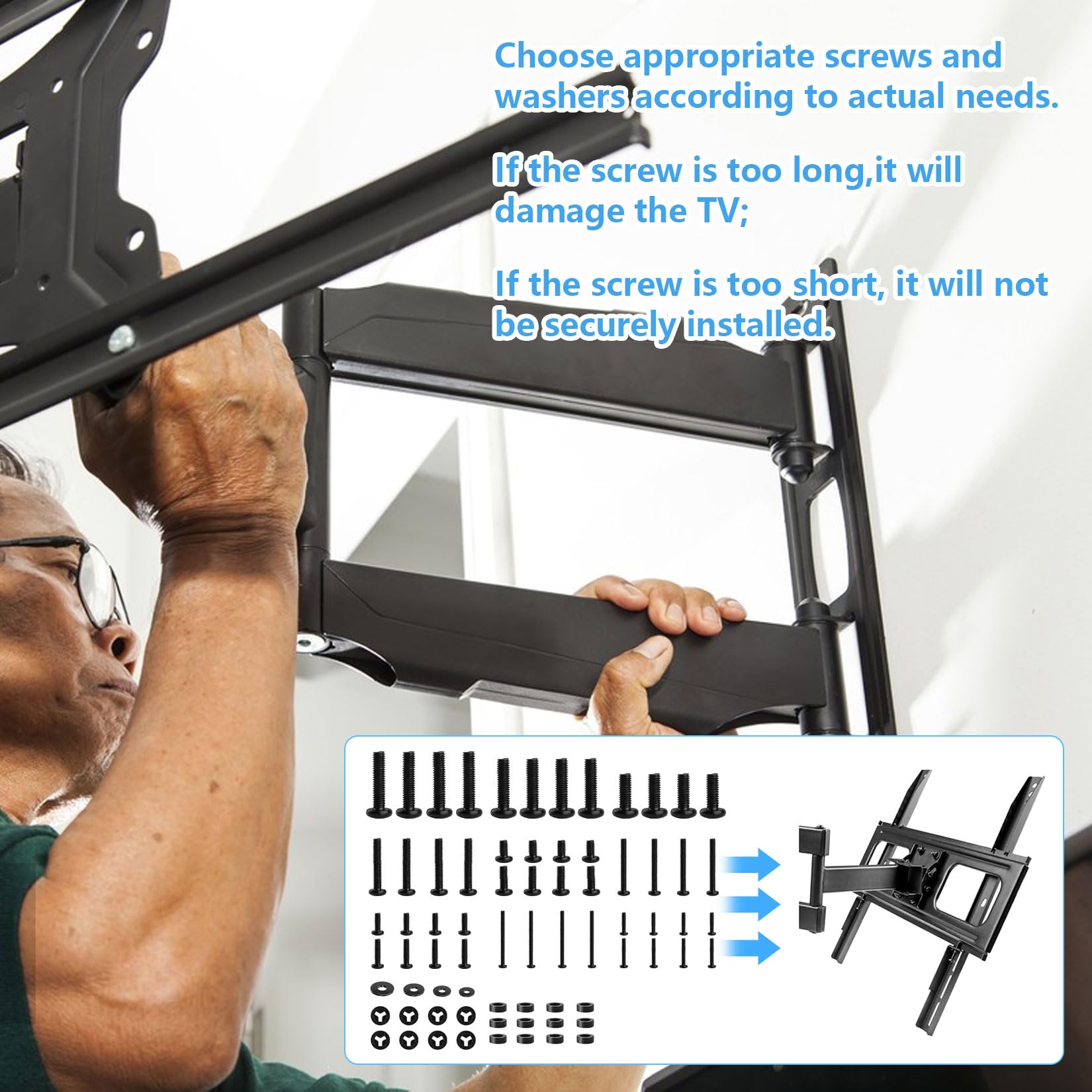 Buy eivvia 50Pcs VESA TV Monitor Mounting Screws M4 x 30mm Online at Low Prices in India