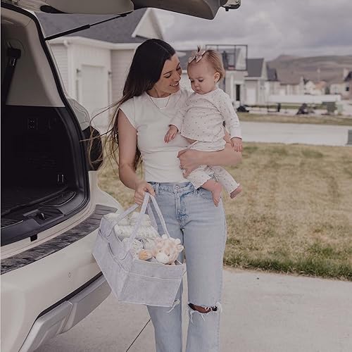 Miniatura 3 de Putska organizador de pañales para bebé organizador de regalo para baby shower organizador de guardería cesta de regalo para bebé neutral