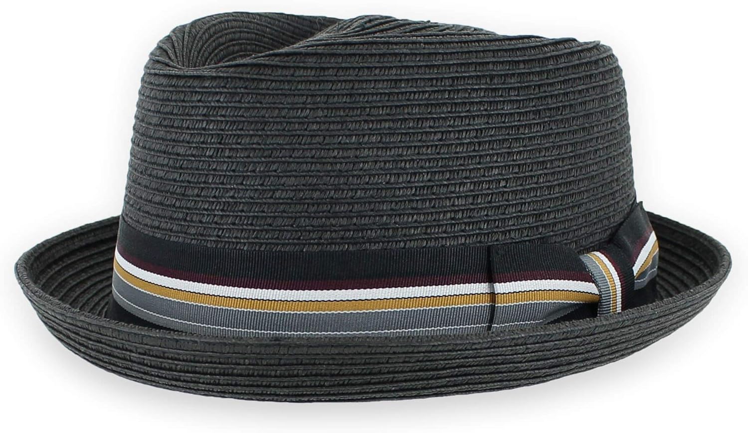 Belfry Men/Women Summer Straw Pork Pie Trilby Fedora Hat in Blue, Tan, Black