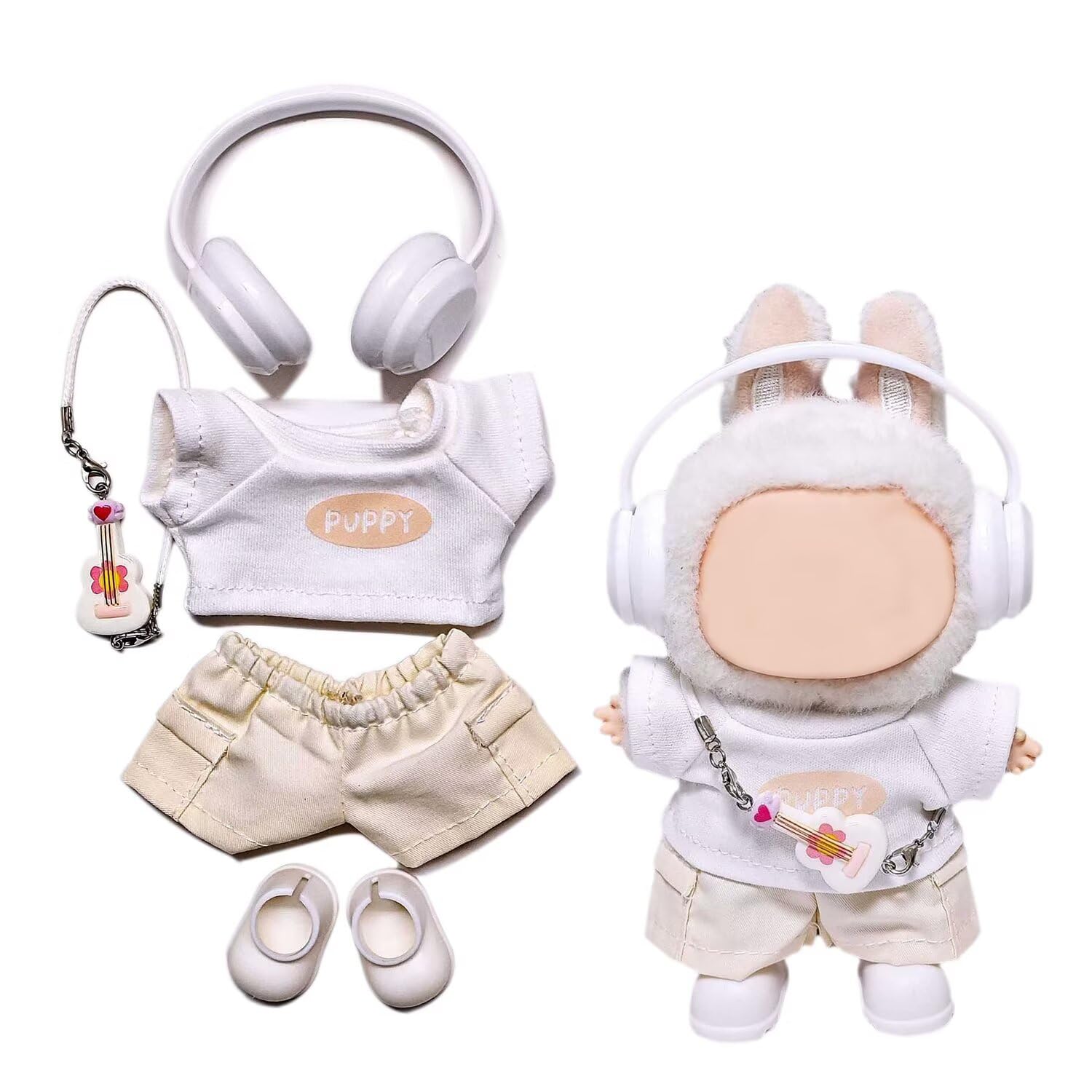 TOPtoper Abbigliamento per bambole Labubu, set di 2 abiti