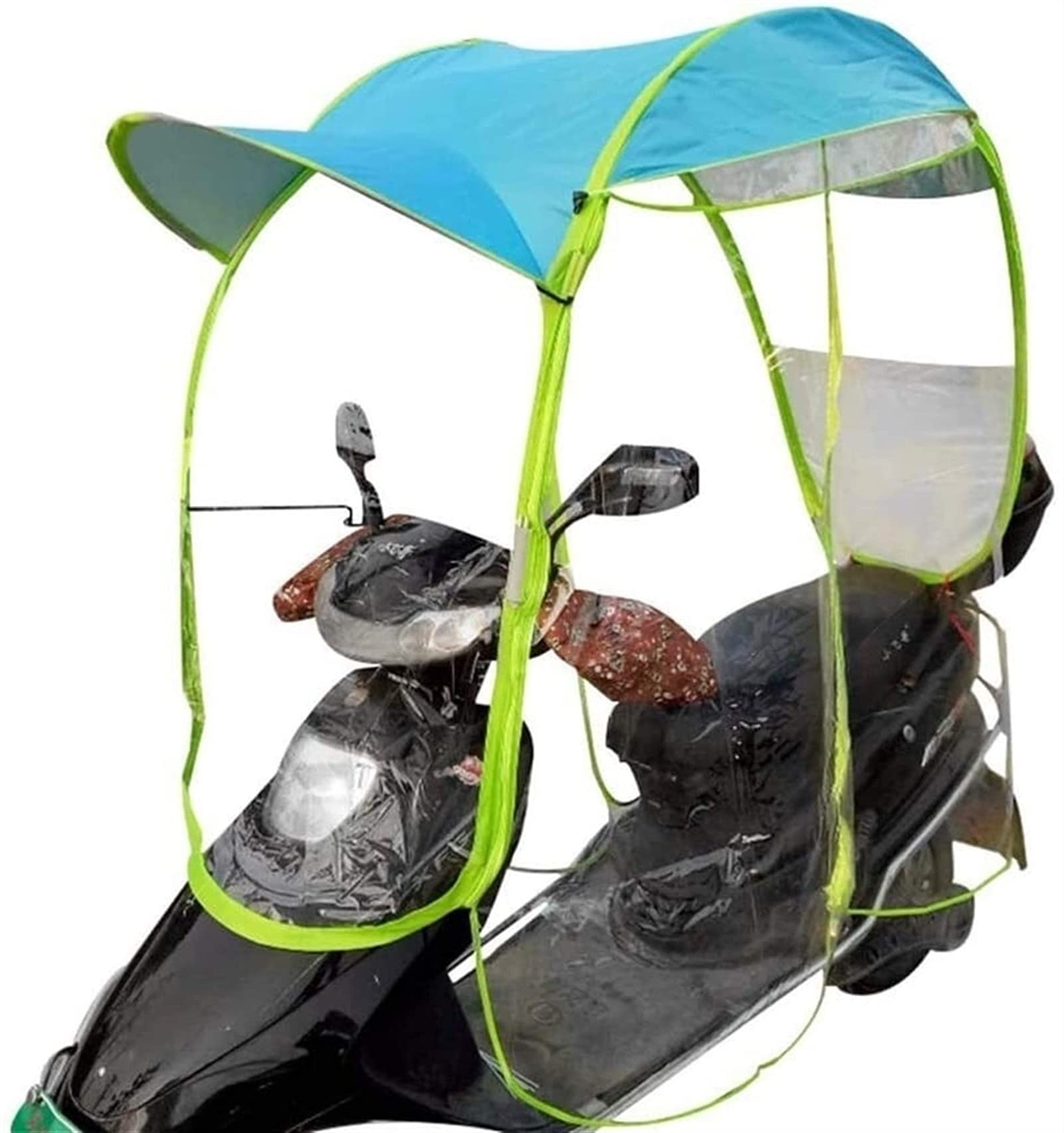 Copertura parasole universale per moto elettrica, copertura impermeabile per scooter, copertura per ombrellone per tettuccio per auto a batteria (blu)