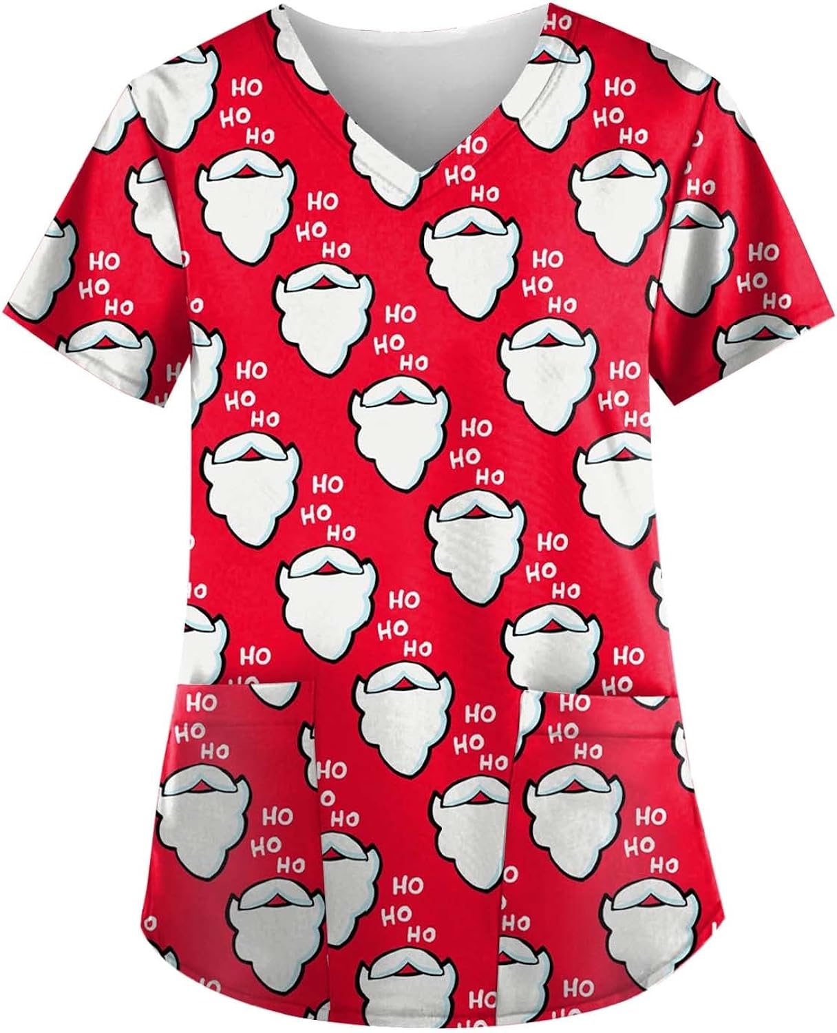 Funny Christmas Nurse Scrub Tops Short Sleeve V Nigeria Ubuy