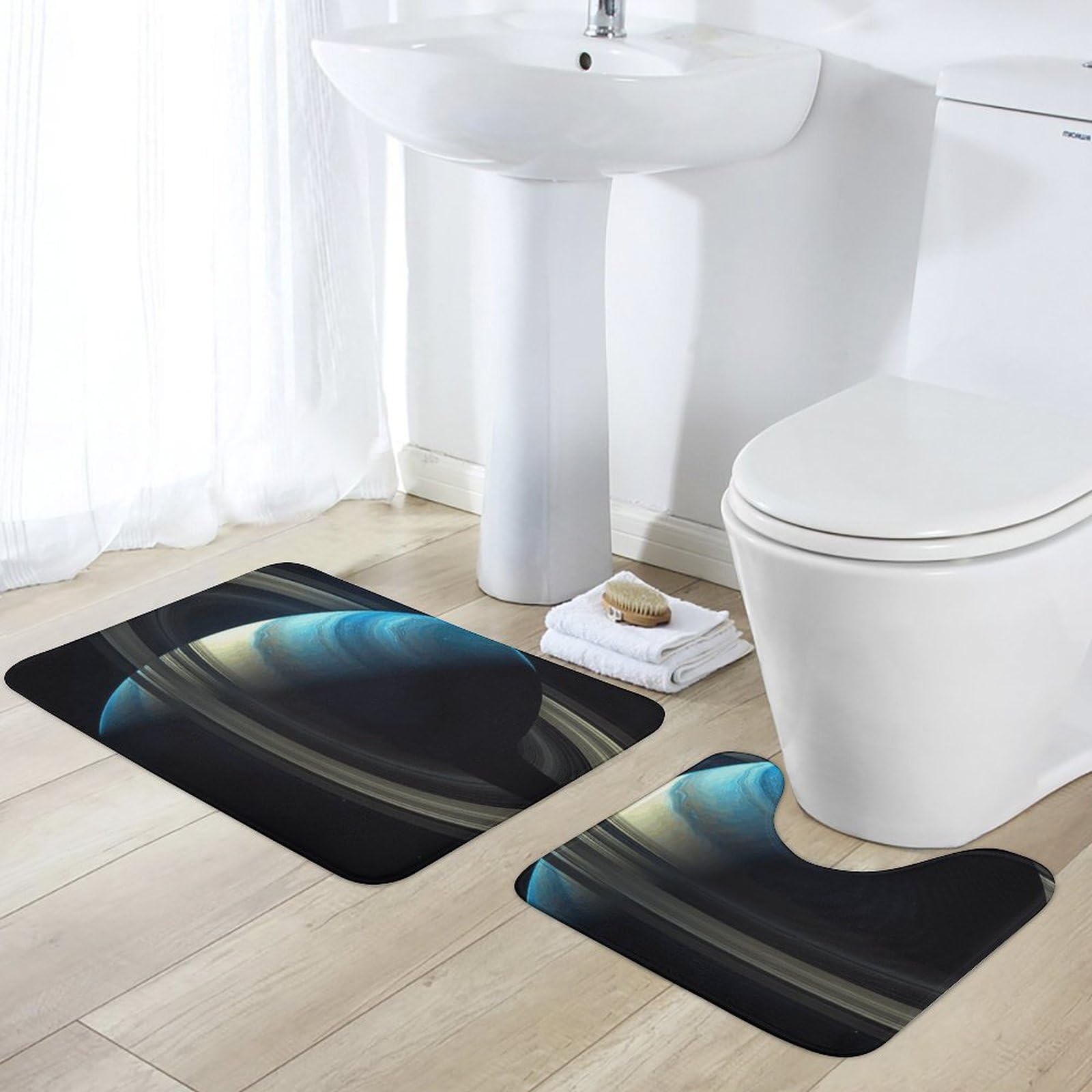 Tapis de bain absorbants antidérapants lavables lot de 2 velours corail