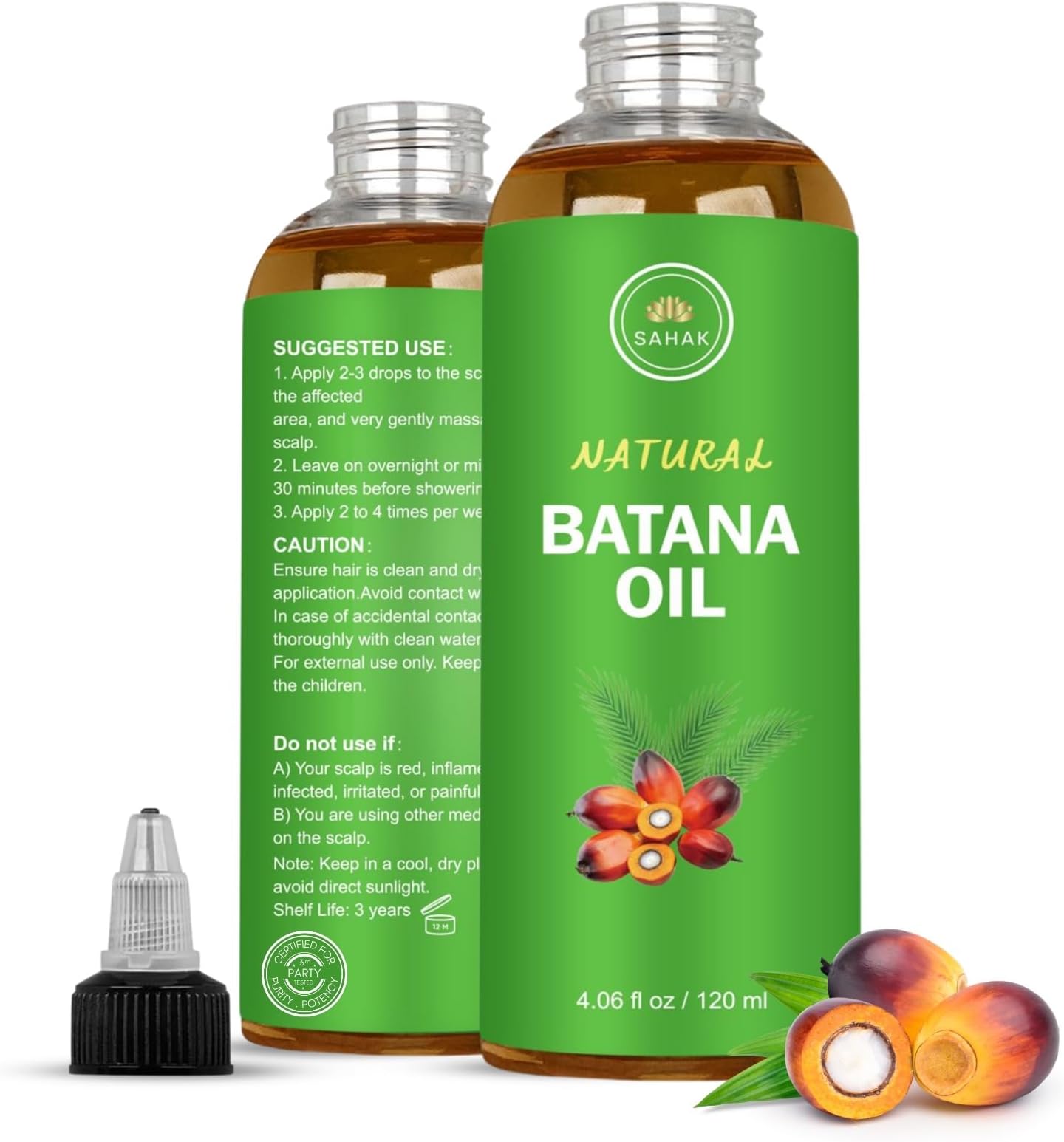 Batana oil for Hair Growth - Dr. Sebi Miracle Blend for Hair 100% Organic batana Hair oil from Honduras -Wild Growth Hair & Scalp Oil Promotes Hair Thickness - 4 fl oz (4 Oz)