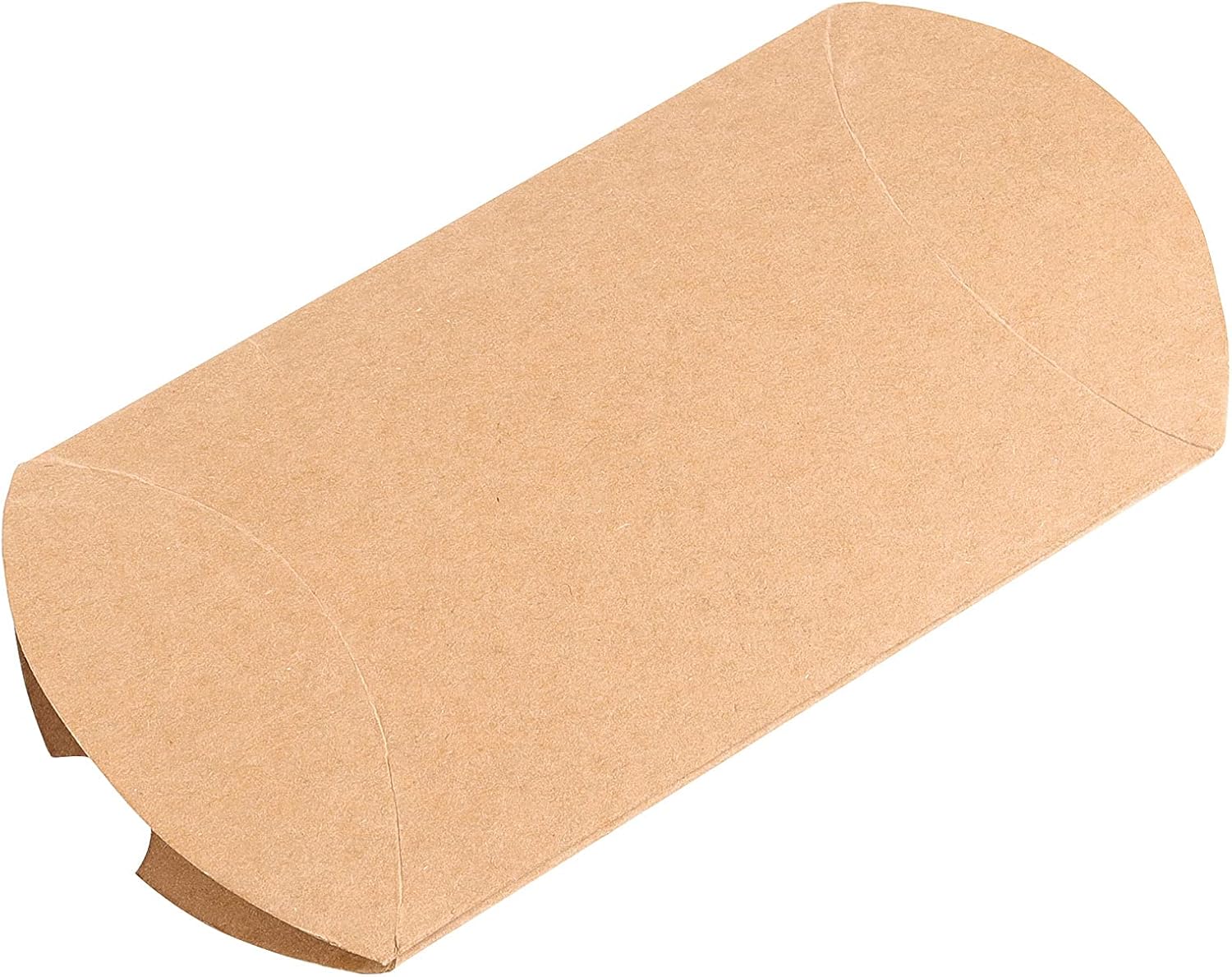 SEUNMUK 150 Pack 5 x 3.5 Inches Large Pillow Boxes, Kraft Pillow Box with Jute Twines, Brown Pillow Candy Box Party Wedding Favor for Anniversary, Birthday, Halloween