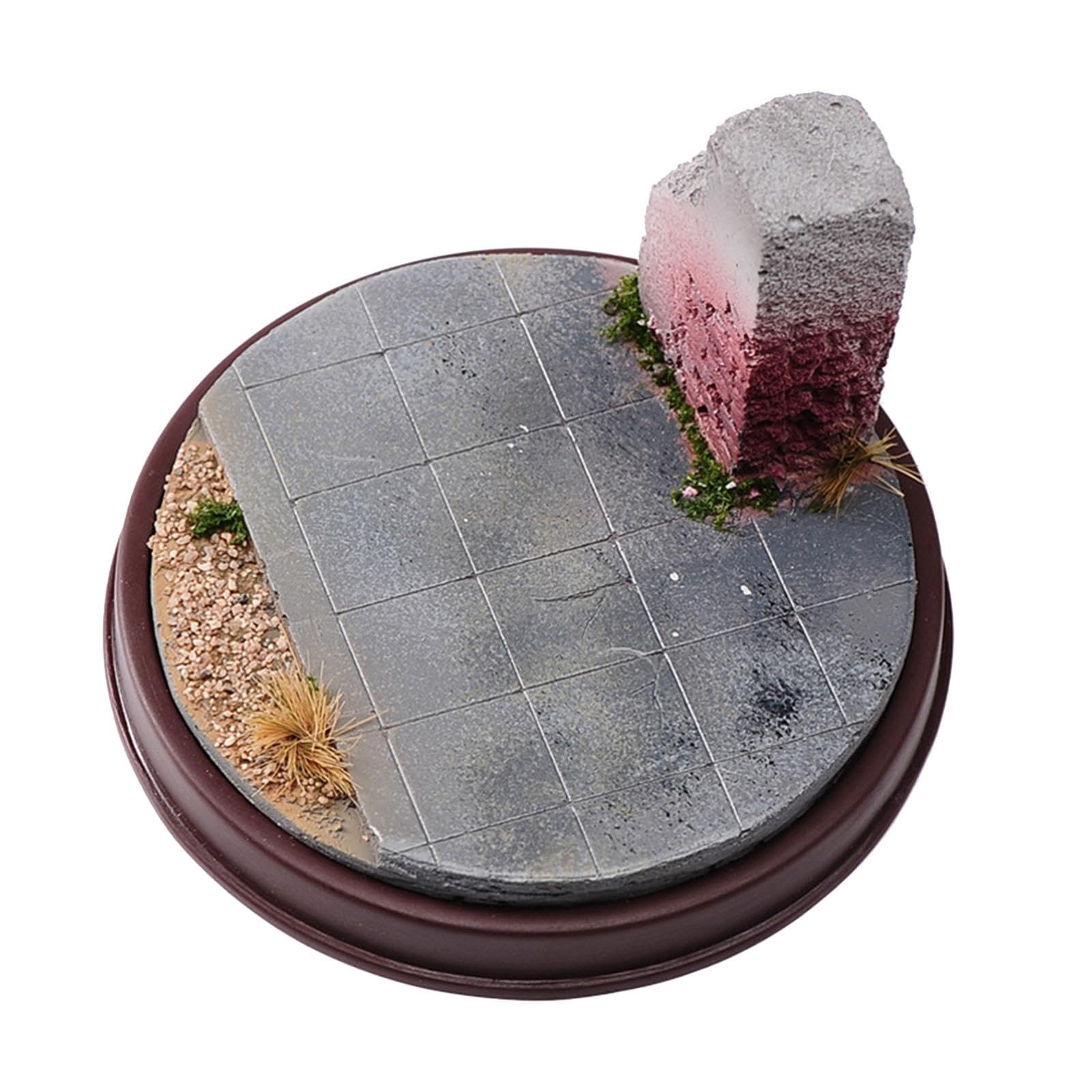 F Fityle 1/64 Miniature Scene Model Diorama for Action Figures Backdrop Background Model Train Scenery Layout Micro Landscape