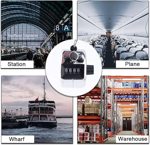 YUGUOLAN Reihenzähler Stricken, Handzähler Klicker, Maschenzähler Stricken, Handzähler Zähler, Metall Zähler Klicker Counter, Für Personenzähler, Coaching, Golf Und Reihenzähler