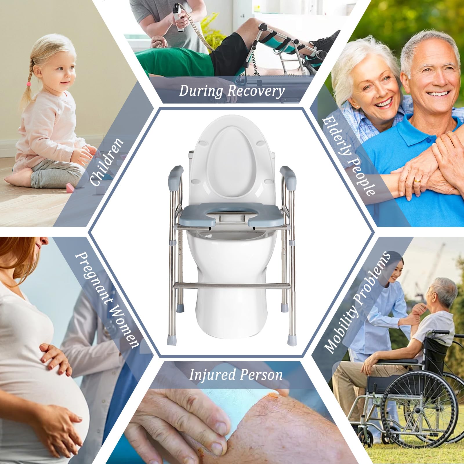 Asiento elevador de inodoro con reposabrazos,asiento de inodoro elevado con altura regulable, ayuda para levantarse para personas mayores,elevador de asiento de inodoro para personas mayores