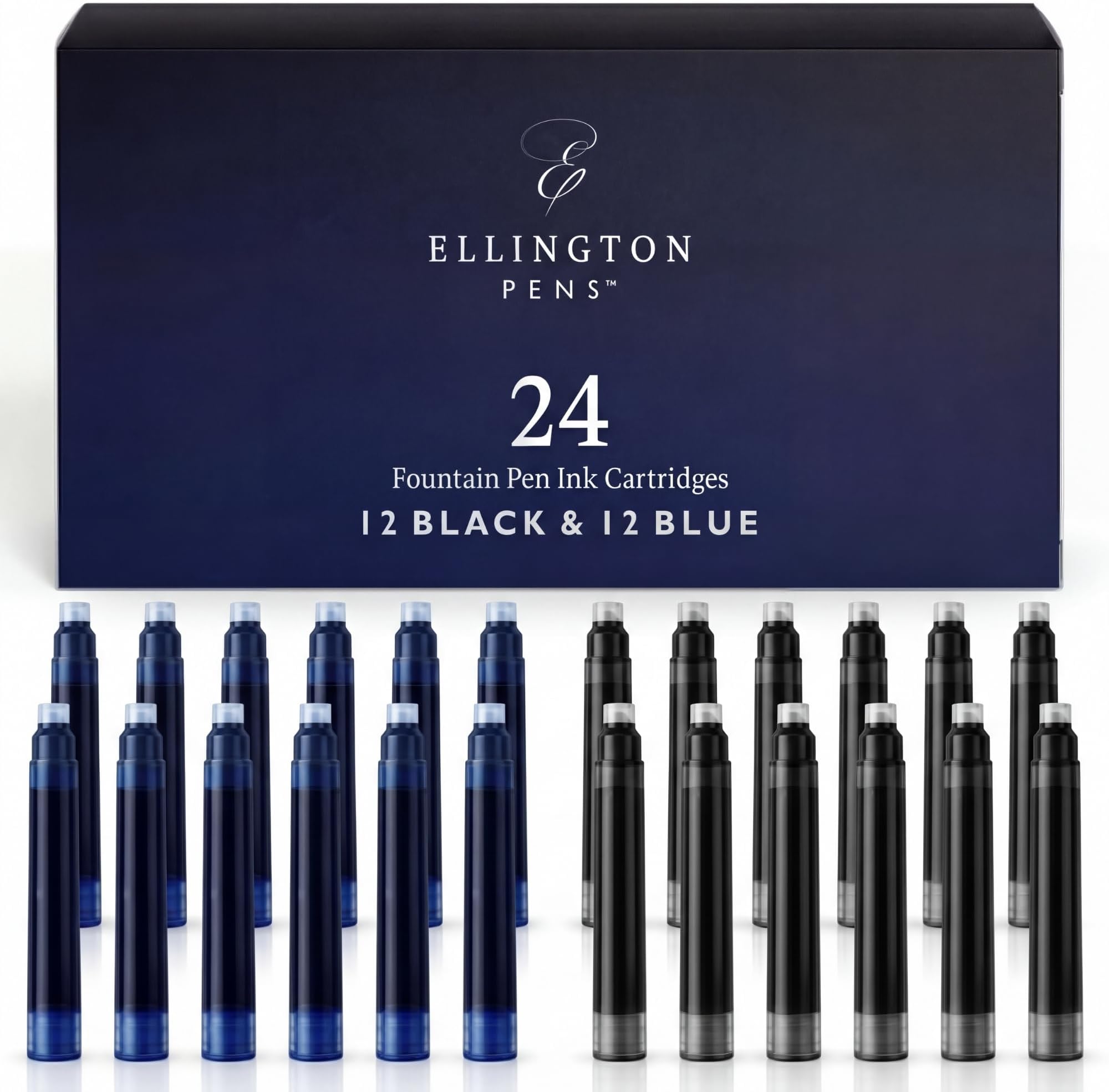 Ellington Fountain Pen Ink Cartridge Refill Pack of 24