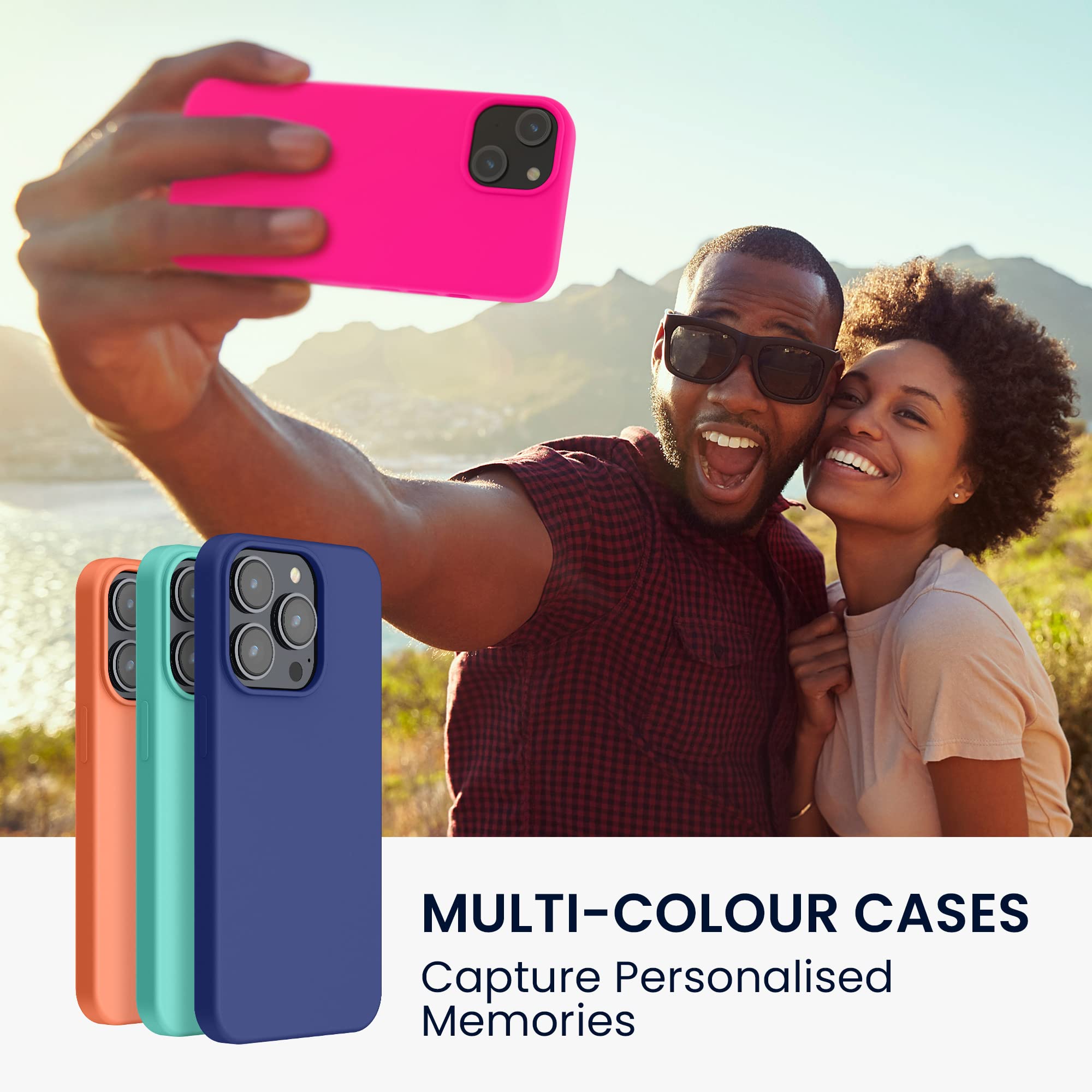 Besuche den kwmobile- kwmobile Handyhülle für iPhone 14 Hülle, für iPhone 14 Case - Hülle Silikon - kabelloses Laden - Neon Pink in use