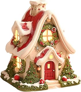 Christmas Incense Burner Village House Incense Holder Christmas Decoration for SPA