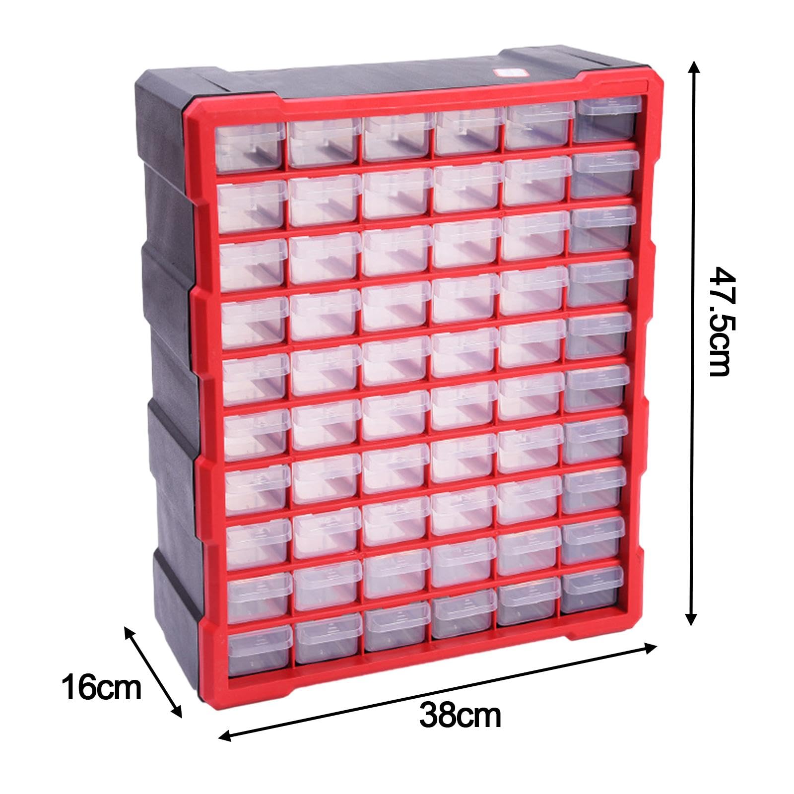 Contenitore Portaoggetti Organizer Viti con 60 Cassetti Trasparenti Scatola Componenti Elettronici Separati Armadietto con Scomparti per Officina Casa