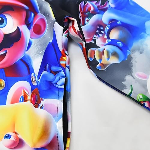 Miniatura 5 de Oman nylon Sudadera con capucha para niños y niñas, súper linda sudadera con cremallera frontal, sudadera con capucha de dibujos animados para 4 a