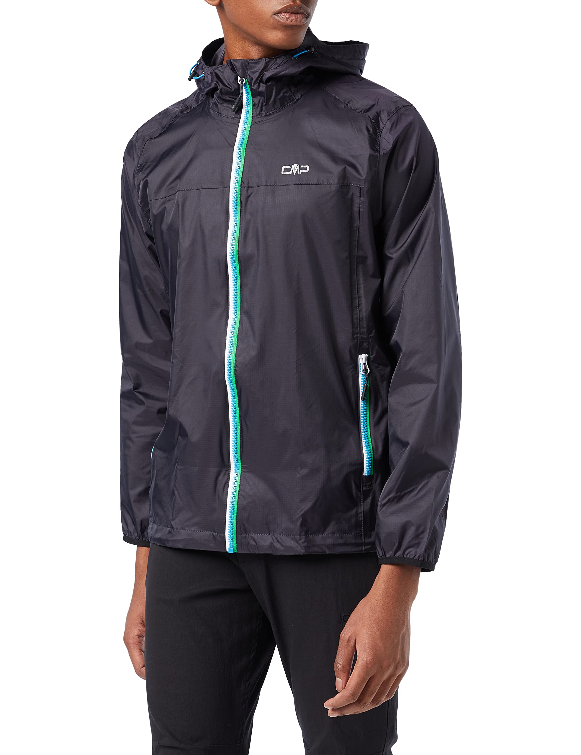 CMP - Man Jacket Rain Fix Hood, Anthracite, XXXL