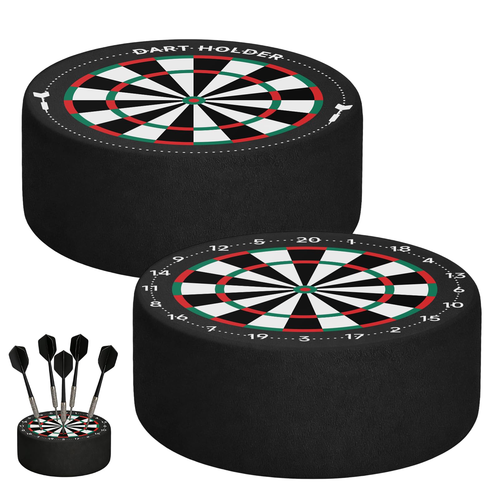 LTFIOON Dart-Halter, 2er Set Mini-Dart-Station – Eva Dartdock zur Aufbewahrung für Soft- & Steeltip Darts, Platzsparendes & Stilvolles Dart- Zubehör für Zuhause und Club Sport & Freizeit