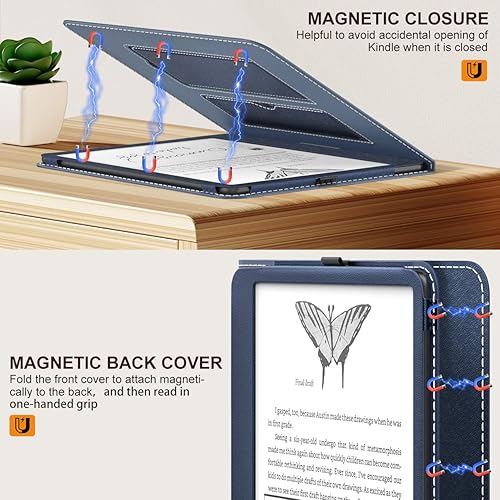 Miniatura 6 de MoKo Funda para Kindle Scribe de 10.2" de 1 generación  versión 2022, funda delgada de poliuretano con encendido y apagado automático para Kindle