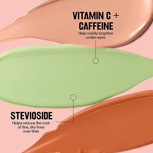 Miniatura 7 de Corrector de Revlon Glimmer, maquillaje líquido para debajo de los ojos, hecho con cafeína, vitamina C y esteviosido, 115 Amarillo, 0.3 fl oz