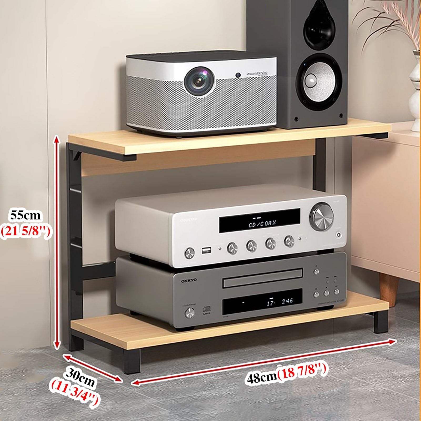 Mobile Stereo Hi Fi Rack Lettori CD Multidisco Indipendenti per La Casa, Supporto per Componenti AV, Mobile Stereo, Torre Audio-Video, Supporto per Giradischi per Riporre Gli Altoparlanti