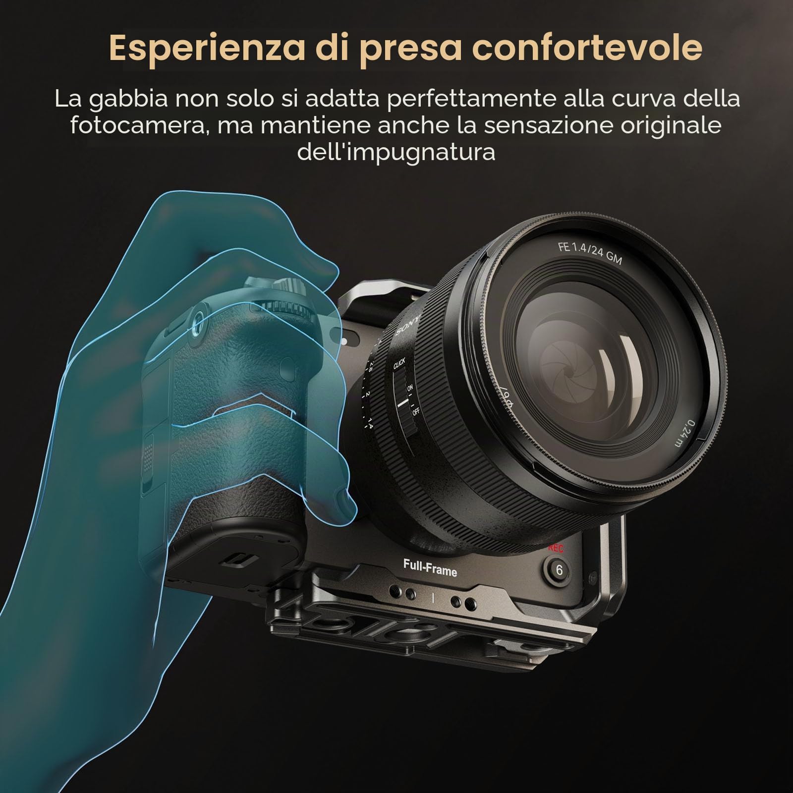 SMALLRIG FX3/FX30 HawkLock Quick Release Half Cage per Sony FX3 / FX30, con QR NATO Rail, Progettazione Modulare per Sony XLR Handle, Integrato Piastra a Sgancio Rapido per Arca - 4772