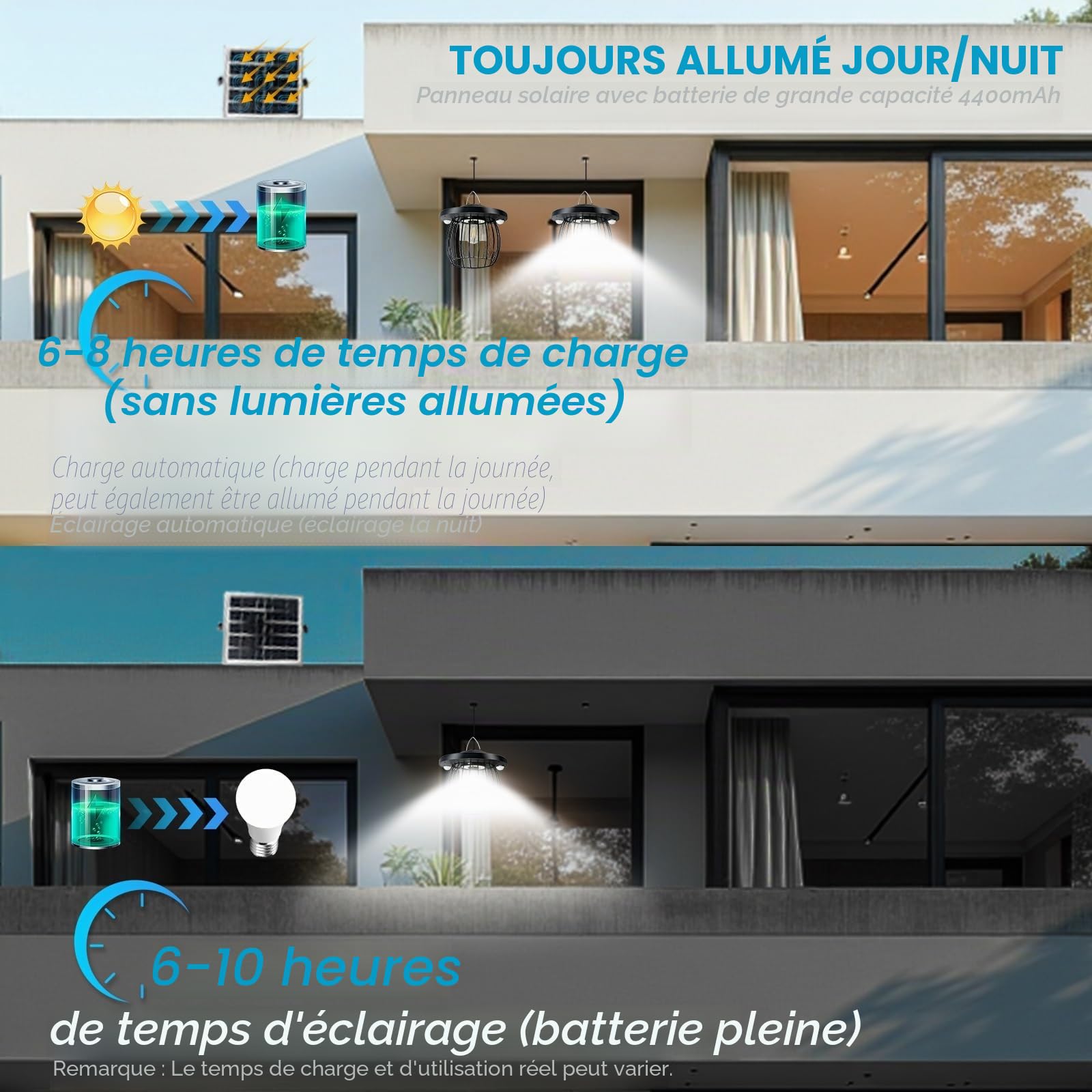 CREATESTAR Lampe Solaire Extérieur Intérieur avec Détecteur de Mouvement, Suspension Solaire, Étanche IP66
