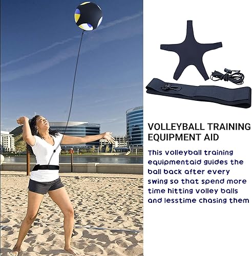 Miniatura 2 de Ayudas de entrenamiento de voleibol, espiga elástica de práctica de autoentrenamiento, juego y pase, entrenador elástico de voleibol de fútbol,