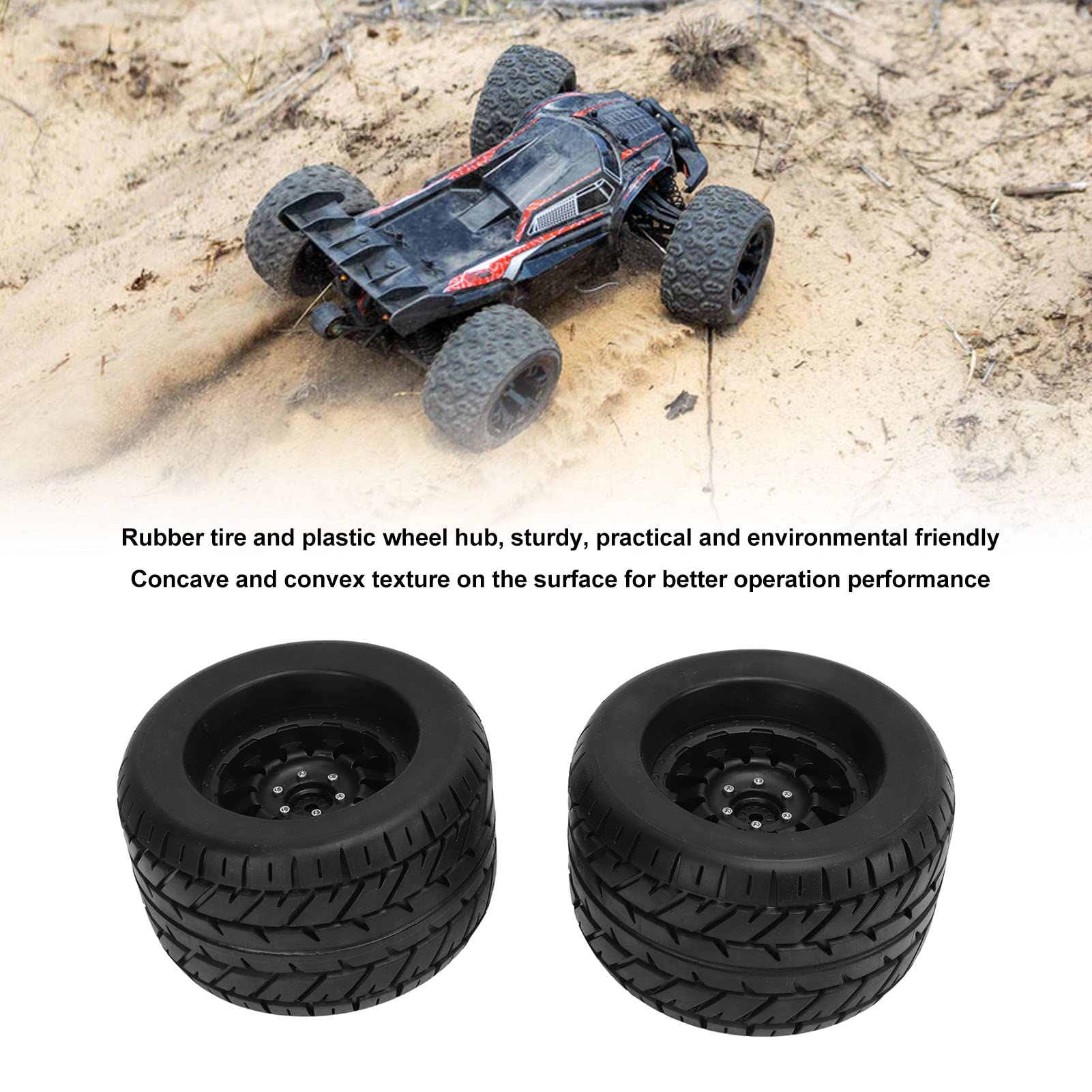 Lot De 4 Pneus De Voiture Télécommandés Résistants à L'usure En Caoutchouc Pour Traxxas Maxx Arrma Kraton 1/8 1/10 RC Car Accessoires