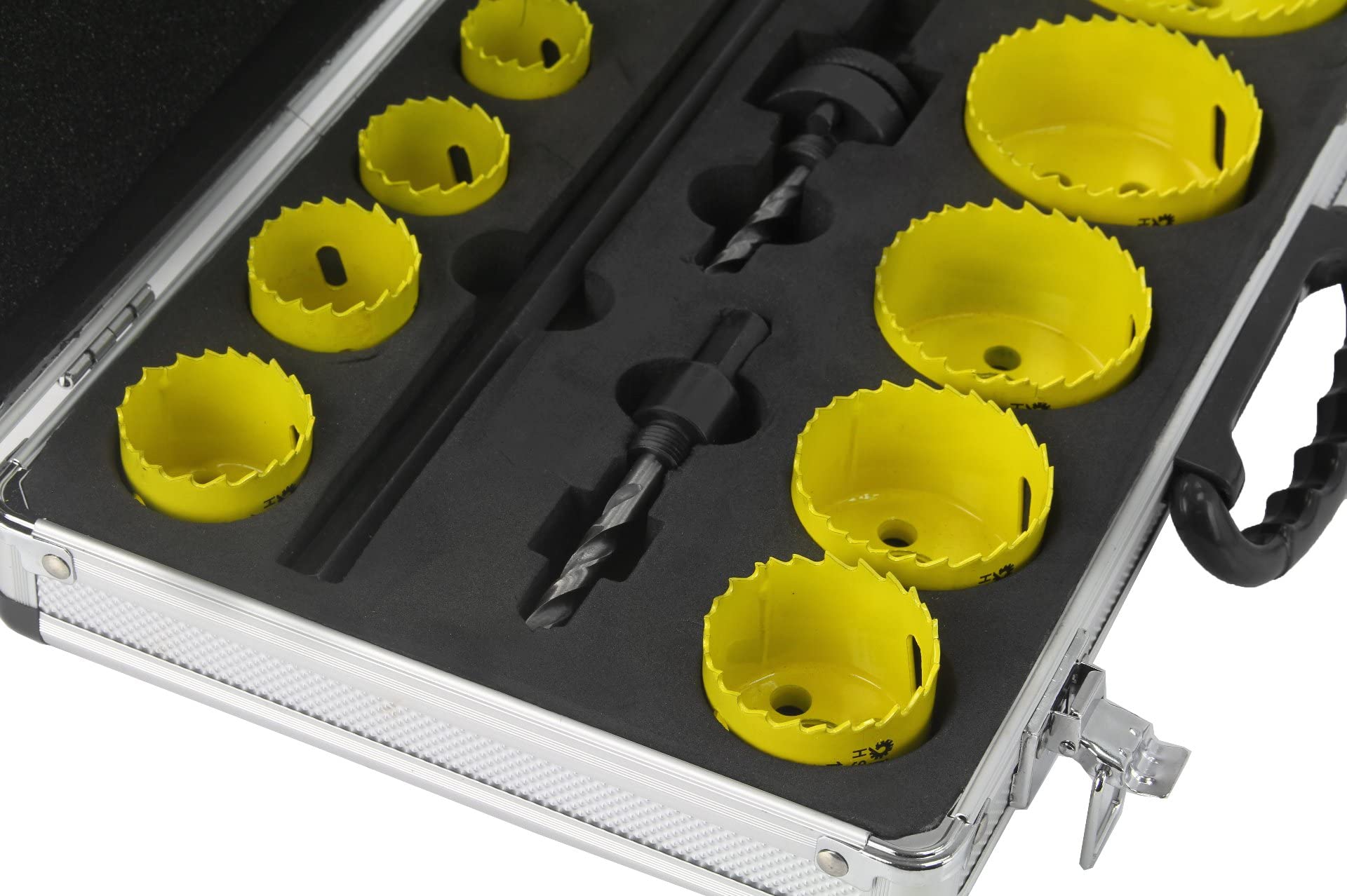 Kit set seghe a tazza 17 pezzi 19-76mm frese per metallo acciaio legno con punte