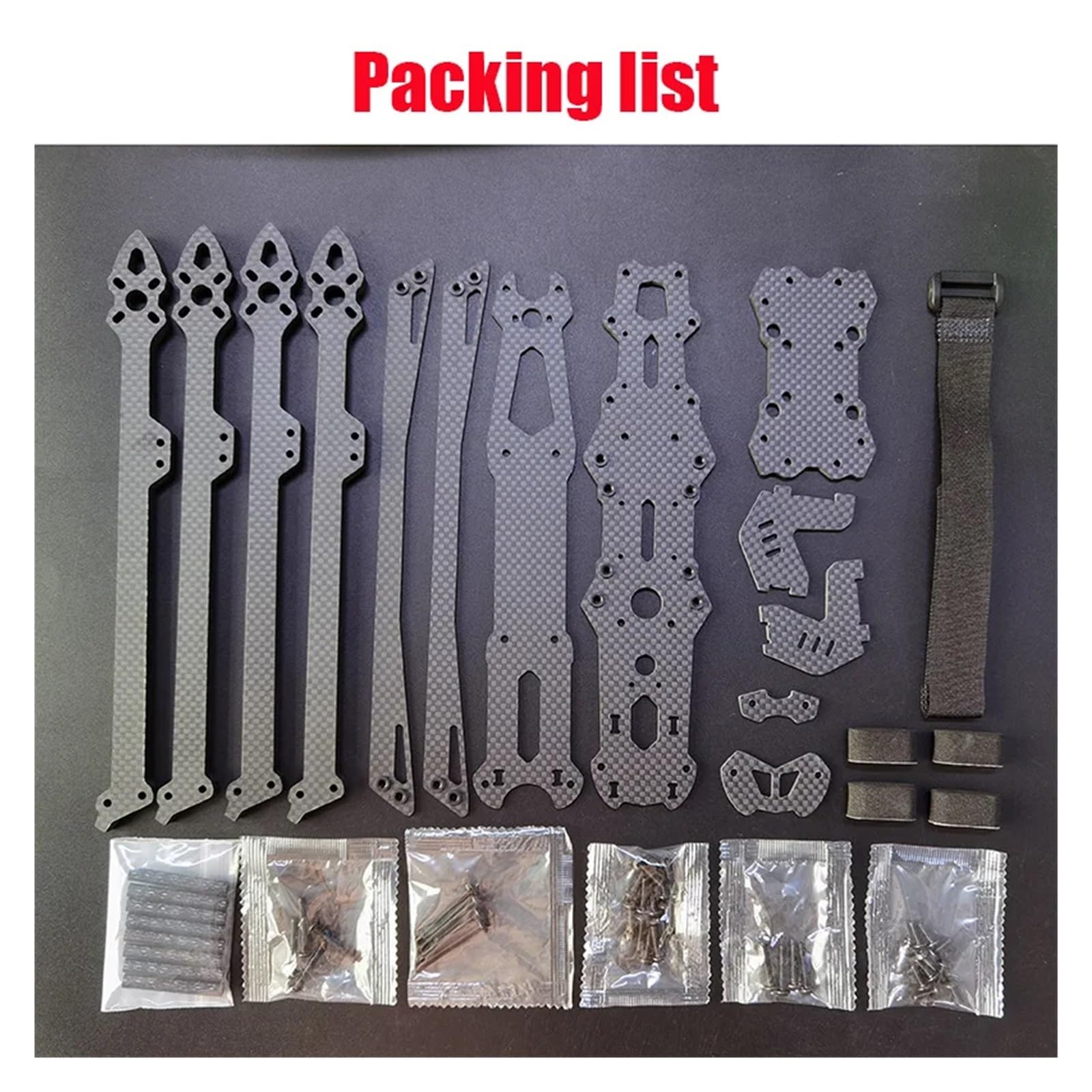 Compatibile con MAK4, V2 MARK4 Drone Frame KIT 8/9/10 pollici 367/387/427 mm in fibra di carbonio for RC Freestyle Long Range Racing Quadcopter(MARK4 V2 8inch)