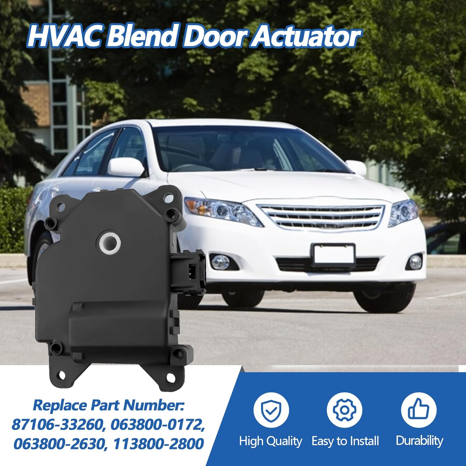 HVAC Blend Door Actuator Fit for Toyota Camry 2006-2011 Highlander 2007 for Lexus ES350 ES300H 2006 2012 RX350 RX450H 2008 Replace 87106-33260 063800-0172 063800-2630