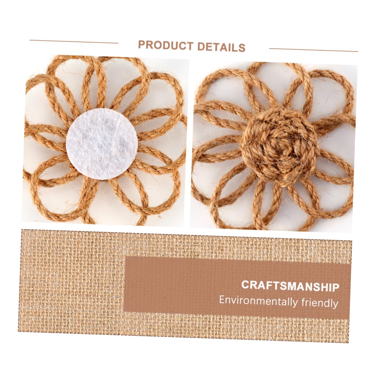 Artibetter 3 Sätze Teiliges Set DIY Jute Blumen Dekoration Für Hochzeiten Und Partys Natürlichem Leinen Für Handwerk Und Kreative Projekte Romantische Zu Schaffen 9 Stücke * 3